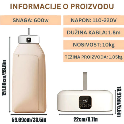 Pametna 2-u-1 Prenosiva Mašina za Sušenje i Peglanje Veša
