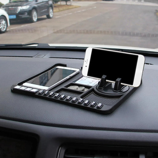4u1 Silikonska Neklizajuća Podloga za Auto – Idealna za Telefon, Ključeve i Naočare