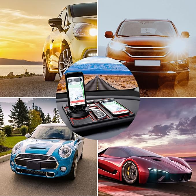 4u1 Silikonska Neklizajuća Podloga za Auto – Idealna za Telefon, Ključeve i Naočare